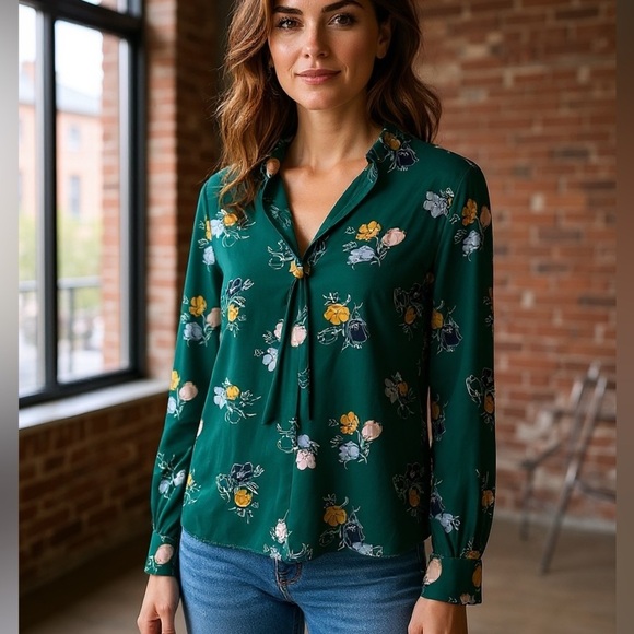 Modcloth Floral Blouse, New with Tags - Picture 1 of 6